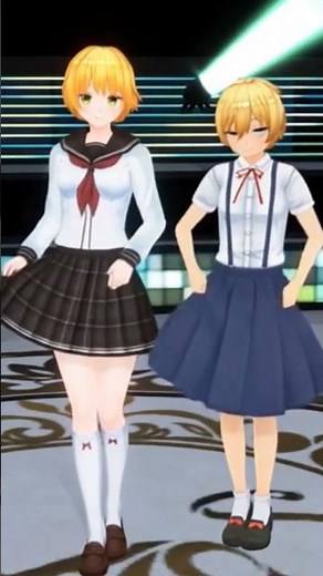 カスタムキャストで2人スカートたくし上げ ＃カスタムキャスト ＃たくし上げ ＃スカート
