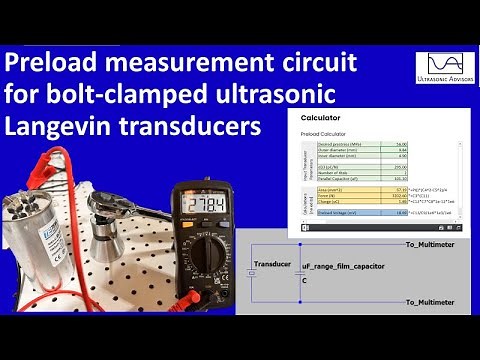 Preload measurement circuit for bolt-clamped ultrasonic Langevin transducers