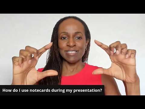 How do I use note cards during my presentation?
