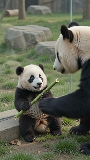 cute baby panda and mother panda #shorts #shortvideo #youtubeshorts