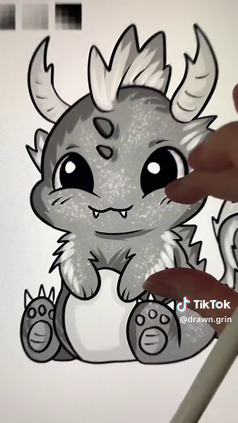 Dessiner un petit dragon avec les couleurs à l'aveugle 😍🫶🏻