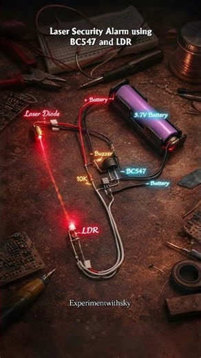 Laser Security Alarm 🚨 | Amazing DIY Hack 😱