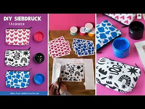 DIY Siebdruck Taschen - drucken, nähen, fertig!