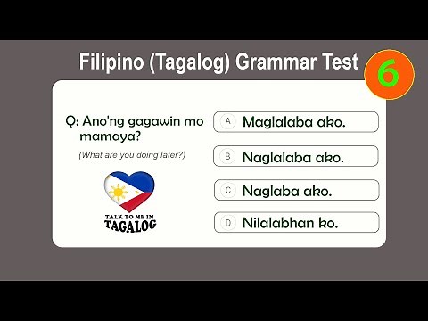 Filipino GRAMMAR Test 6 | Speak Tagalog Fluently with this Quiz