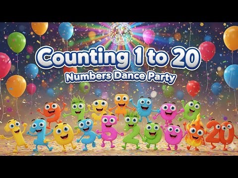 Counting 1 to 20 | Let's Count and dance | NUMBERS' DANCE PARTY 🎉🎈🎶