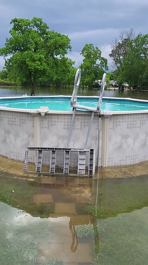 Swimming in Flooded Pool in Texas Update