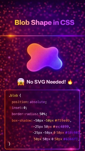 This Blob Shape Is Made with Pure CSS 🤯#shorts #shortsfeed #education #webdevelopment #viral