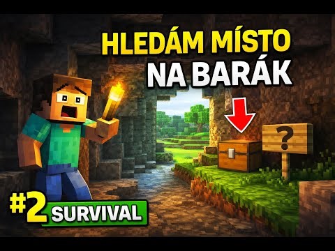 NENAŠEL JSEM ŽÁDNÉ ŽELEZO… TAK JSEM SE ZAKOPAL DO HORY ⛏️ | Minecraft Survival #2