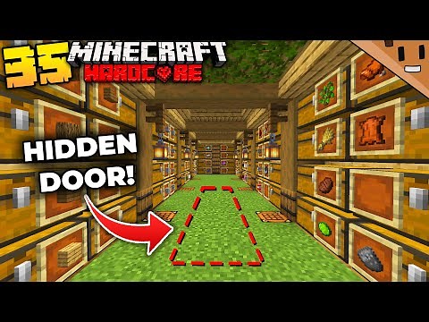 I Built a HIDDEN UNDERGROUND DOOR in Minecraft Hardcore! (#35)