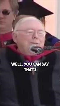 Charlie Munger’s Brutal Advice on Self-Pity (USC Speech)