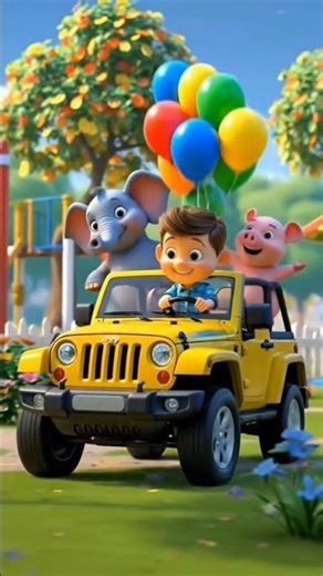Cute Kids Cartoon #kids #jeep #cartoon