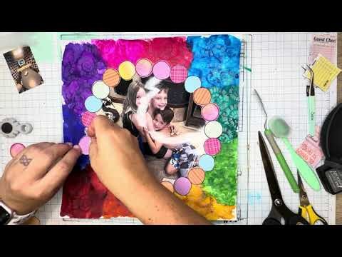 Creating a Mixed Media layout using alcohol inks