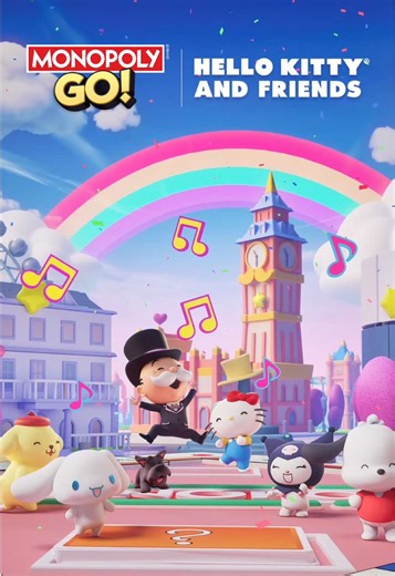 you can never have too many friends… so @hellokitty and Friends are joining MONOPOLY GO! 🎀🎲 join the fun March 10