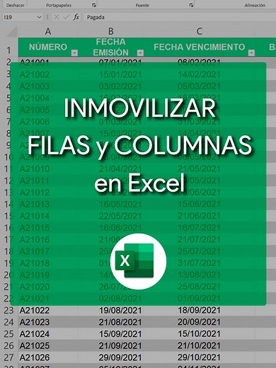 Cómo inmovilizar filas y columnas en Excel fácilmente