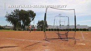 GoSports 7 x 7 ft Baseball & Softball Nets - Available in Team Colors - Batting & Pitching Net with Strike Zone