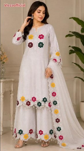 New Punjabi 💫 Kurti Palazzo Dress 🔥 Function Wear Dress / Trending Dress #fashion #cutworkdesign