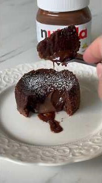 COEUR COULANT NUTELLA #recette #chocolatecake #shorts