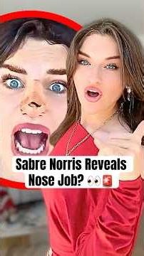 Sabre Norris Reveals Nose Job? #shorts #SabreNorris #norrisnuts