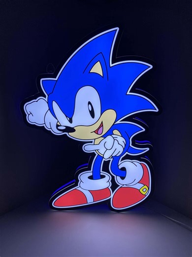 Sonic Dimmable LED Lamp, Birthday Gift for Sonic Fans - Etsy