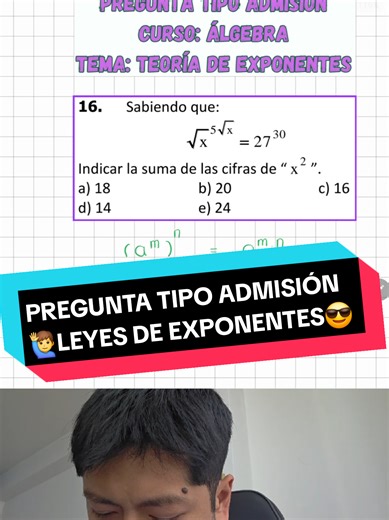 Domina las Leyes de Exponentes para tu Examen de Admisión