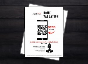 Bearbeitbare Vorlage für Grundbesitz, Marktaktualisierung, Hausbewertung, QR-Code, Canva-Vorlage - Etsy.de