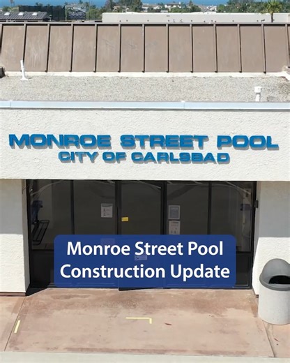 🚧 Construction is moving forward at the Monroe Street Pool. 🏊‍♂️ This new video shows progress on site, including concrete pours for the larger pool and support buildings as the project takes shape. 🏗️🏢 The renovated Monroe Street Pool is expected to reopen in late summer 2026. | City of Carlsbad