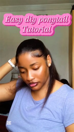Easiest ponytail tutorial #diy #naturalhair #ponytail #hairtutorial #viral #type4hair