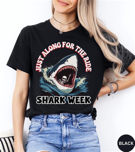 Shark Week Just Along for the Ride Funny Shirt,shark Lover Tshirt,sharks Teeth Fossil Hunting Tee,shark Lover Gift,summer Beach Vacation - Etsy Canada
