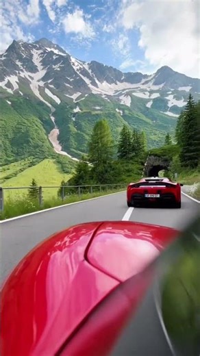 Ferrari Drive in the Swiss Alps 🚗💨 | Most Beautiful Mountain Road #ferrari #beautiful #road
