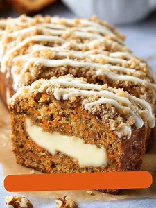170K views · 2.7K reactions | Cream Cheese Filled Carrot Cake Loaf Moist, spiced carrot cake with a creamy cheesecake center — the perfect twist on a classic dessert!   Easy Recipe Ingredients (Cake): 1 ½ cups flour 1 tsp baking powder ½ tsp baking soda ....................... FULLL Recipe in First Cօʍʍеոτ  | Cake Shake | Facebook