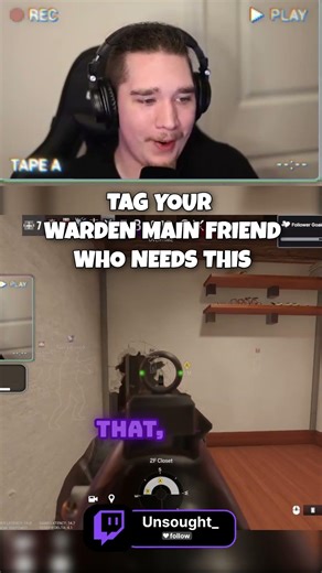 Warden Main learns what reinforcing is #rainbowsixsiege #gaming #tutorials #funny #shorts