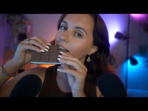 ASMR | Fake Food Eating 🍫 No Talking (super tingly, biting, chewing, tapping)