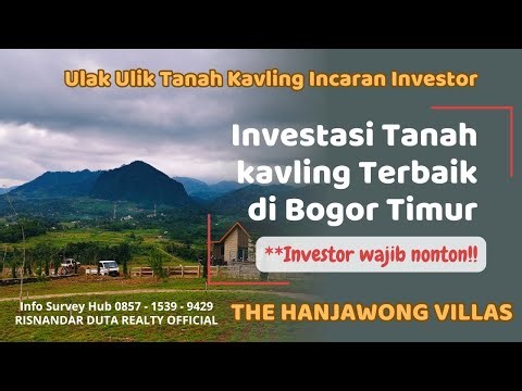 JUAL TANAH KAVLING SHM DI BOGOR TIMUR | THE HANJAWONG VILLAS | MULAI 900 RIBUAN PER METER