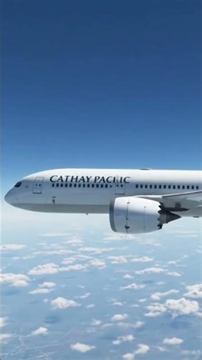 Cathay Pacific Dreamliner 787-8 — High Altitude Flight Above the Clouds