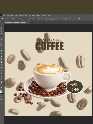 Fresh Coffee Design | Coffee Shop Promotion Banner | Photoshop Design