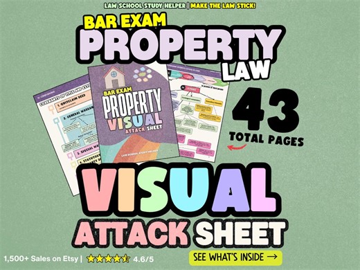 Property Bar Exam Attack Sheet | Visual Flowcharts & Checklists (PDF Download) - Etsy