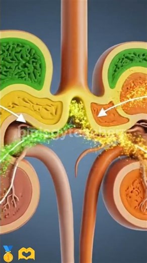 The Glands That Control Fight or Flight 🔥 3D” #biology #shorts