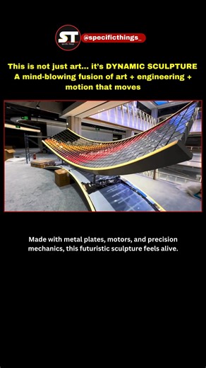 This Moving Metal Sculpture Is ALIVE 😱 | Dynamic Art That Blows Your Mind . #technology #ytshorts