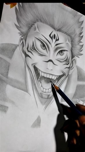 how to draw teeth 👄 #sukuna #drawingbystep