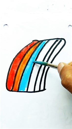 😱😱How to draw a Rainbow 😱😱 #art #drawing #youtubeshorts #coloringforkids #easydrawing #satisfied