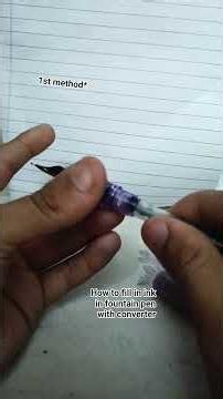 how to fill ink in fountain pen with converter
