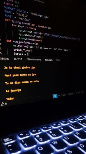 Aesthetic Lyric Sync with Arduino & Python#electronics#arduinoproject #arduino #usa#viralshorts