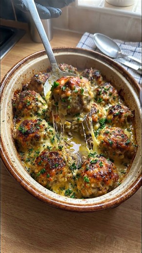 Creamy Garlic Parmesan Chicken Meatballs