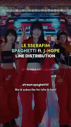 Le Sserafim Spaghetti line distribution #le_sserafim #jhope #staybangtan