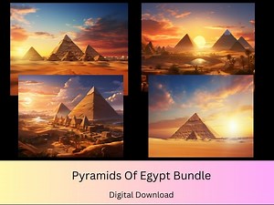 Pyramids of Egypt Digital Wall Art Bundle | Downloadable AI Generated Image Bundle - Etsy