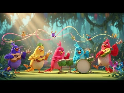 Polly Parrot’s Party Song Sing Along Kids Songs for Toddlers in a Tropical Fiesta Celebration