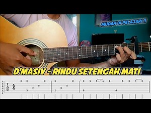 Rindu Setengah Mati - D'Masiv | Fingerstyle TAB | Tutorial Petikan Gitar Sedih