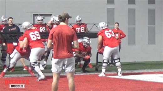 5.3K views · 184 reactions | Ohio State offensive linemen going through drills during spring practice | Ohio State Buckeyes on Buckeye Huddle | Facebook