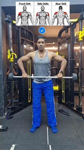 Hit All 3 Shoulder Muscles With This One Move #barbellrow #shoulders #workout