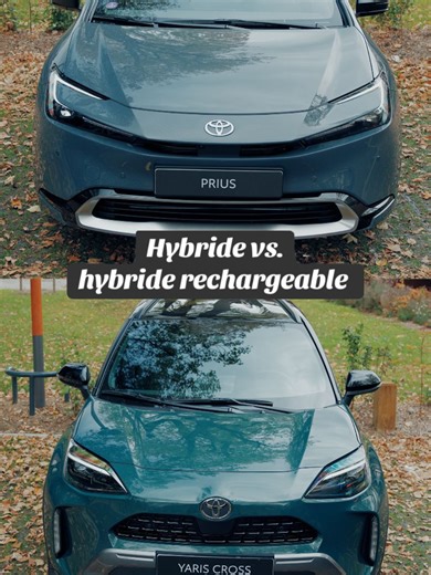 Hybride ou hybride rechargeable ? Même objectif : consommer moins et rouler plus intelligemment ⚡🔋 Pour les trajets courts, pensez à la marche ou au vélo #SeDéplacerMoinsPolluer #Toyota #CarTok #Hybride #HybrideRechargeable #InnovationAuto #EcoConduite